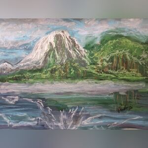 "The Mountains Are Calling" Original ARTWORK CREATED BY ME 14IN X 19IN